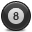 Billard Ball 8 Icon, Billard Ball 8,Rounded,System