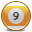Billard Ball 9 Icon, Billard Ball 9,Rounded,System