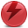 Bolt Red Icon, Bolt Red,Rounded,System