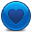 Heart Blue Icon, Heart Blue,Rounded,System