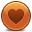 Heart Orange Icon, Heart Orange,Rounded,System