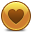 Heart Yellow Icon, Heart Yellow,Rounded,System
