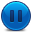 Pause Blue Icon, Pause Blue,Rounded,System