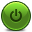 Power Button Green Icon, Power Button Green,Rounded,System