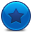 Star Blue Icon, Star Blue,Rounded,System