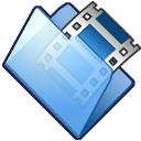 Movies folder Icon, Movies folder,Rubber,System