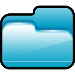 Folder Open Blue Icon, Folder Open Blue,Scrap,System
