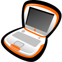 iBookTangerine Icon, iBookTangerine,Smoothicons,System,