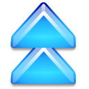 Action arrow blue double up Icon, Action arrow blue double up,Snowish,System