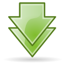 Arrow double down Icon, Arrow double down,Snowish,System
