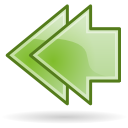 Arrow double left Icon, Arrow double left,Snowish,System