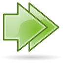 Arrow double right Icon, Arrow double right,Snowish,System