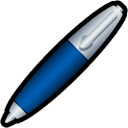 Pen Blue Icon, Pen Blue,Soft Scraps,System