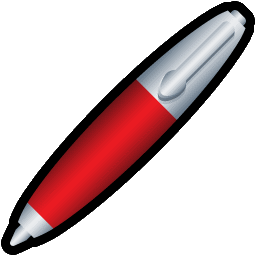 Pen Red Icon, Pen Red,Soft Scraps,System