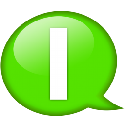 Speech balloon green i Icon, Speech balloon green i,Speech Balloon Green,System