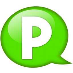Speech balloon green p Icon, Speech balloon green p,Speech Balloon Green,System