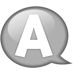 Speech balloon white a Icon, Speech balloon white a,Speech Balloon Grey,System