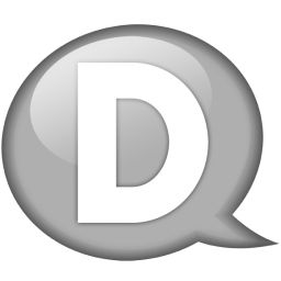 Speech balloon white d Icon, Speech balloon white d,Speech Balloon Grey,System
