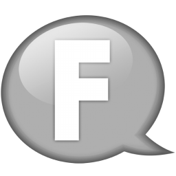 Speech balloon white f Icon, Speech balloon white f,Speech Balloon Grey,System