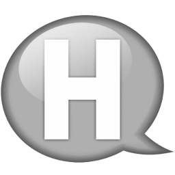 Speech balloon white h Icon, Speech balloon white h,Speech Balloon Grey,System