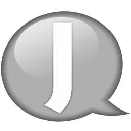 Speech balloon white j Icon, Speech balloon white j,Speech Balloon Grey,System
