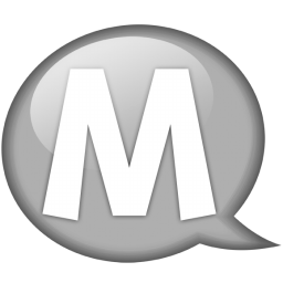 Speech balloon white m Icon, Speech balloon white m,Speech Balloon Grey,System