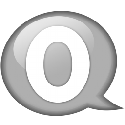 Speech balloon white o Icon, Speech balloon white o,Speech Balloon Grey,System
