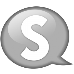 Speech balloon white s Icon, Speech balloon white s,Speech Balloon Grey,System