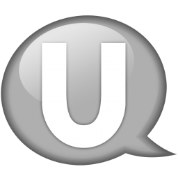 Speech balloon white u Icon, Speech balloon white u,Speech Balloon Grey,System