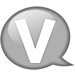 Speech balloon white v Icon, Speech balloon white v,Speech Balloon Grey,System