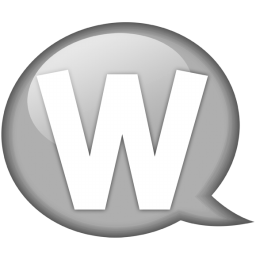 Speech balloon white w Icon, Speech balloon white w,Speech Balloon Grey,System