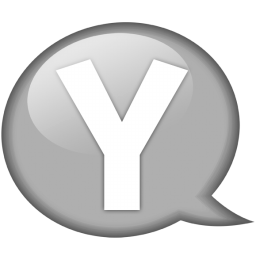 Speech balloon white y Icon, Speech balloon white y,Speech Balloon Grey,System