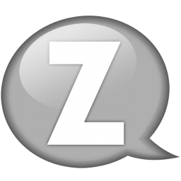 Speech balloon white z Icon, Speech balloon white z,Speech Balloon Grey,System