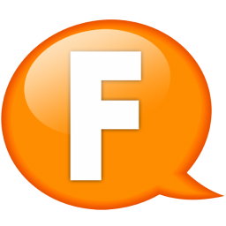 Speech balloon orange f Icon, Speech balloon orange f,Speech Balloon Orange,System