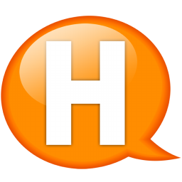 Speech balloon orange h Icon, Speech balloon orange h,Speech Balloon Orange,System