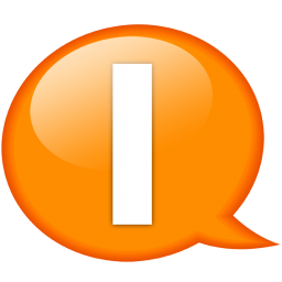 Speech balloon orange i Icon, Speech balloon orange i,Speech Balloon Orange,System