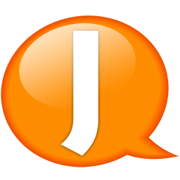 Speech balloon orange j Icon, Speech balloon orange j,Speech Balloon Orange,System