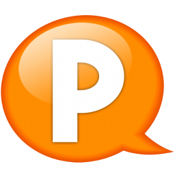 Speech balloon orange p Icon, Speech balloon orange p,Speech Balloon Orange,System