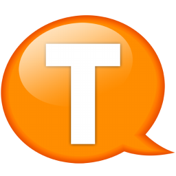 Speech balloon orange t Icon, Speech balloon orange t,Speech Balloon Orange,System