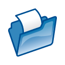 Folder blue open Icon, Folder blue open,Tulliana 2,System,