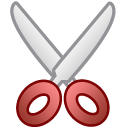 cut Icon, cut,Warm Toolbar,System