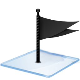 Windows 7 flag black Icon, Windows 7 flag black,Windows 7,System