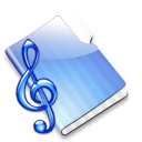 The Music Folder Icon, The Music Folder,World of Aqua CandyBar,System,