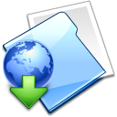 Internet Downloads Folder Icon, Internet Downloads Folder,World of Aqua,System,