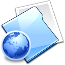 Internet Folder Icon, Internet Folder,World of Aqua,System,