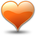 Favourites Icon, Favourites,Xtra Orange,System