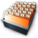 Library Icon, Library,Xtra Orange,System