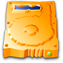 USB HD Icon, USB HD,Xtra Orange,System