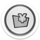folder yen Icon, folder yen,clearDisk iconset part I,System,http://rotane.deviantart.com/art/clearDisk-iconset-part-I-58470804