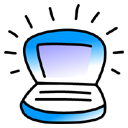 iBook Blueberry Icon, iBook Blueberry,eWorld X eHardware,System,